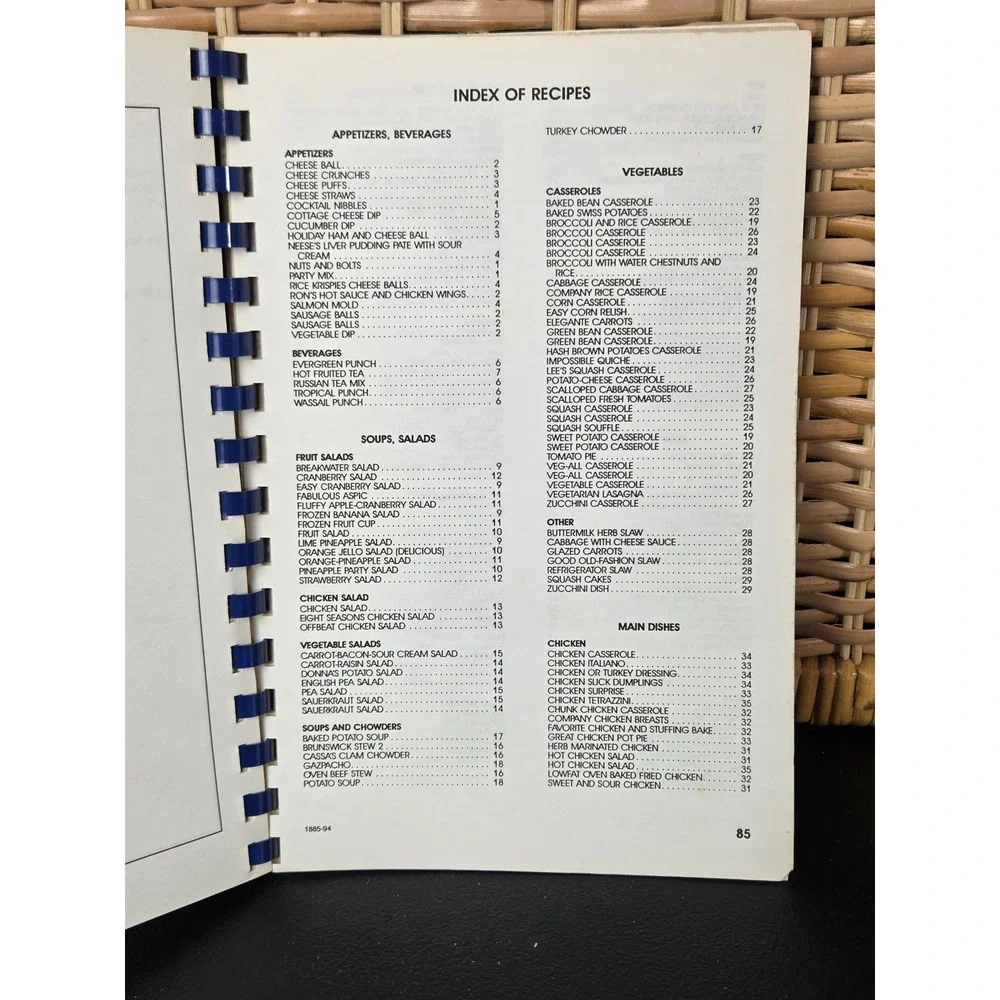 The Elkin Woman's Club Cookbook Elkin North Carolina 1994 Spiral Bound Vintage